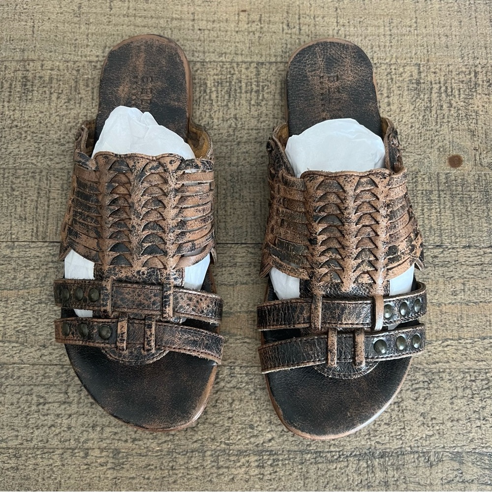 Bed Stu Brown Leather Sandals